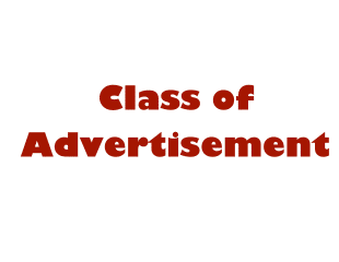 Class of Advertisement